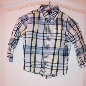 Tommy Hilfiger Boys Sz 3T plaid button down